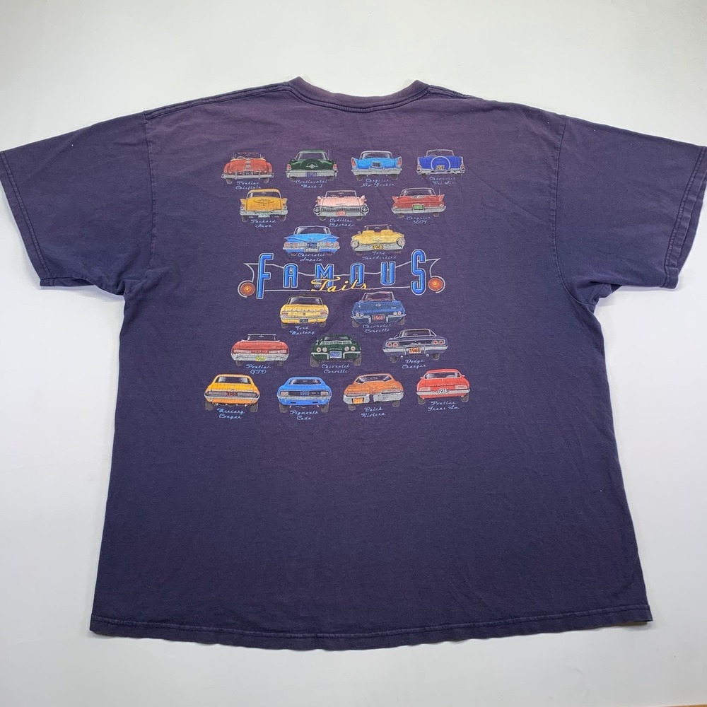 Vintage Famous Tails Car T Shirt Delta Pro Weight Adult 2XL‎ Graphic Tee